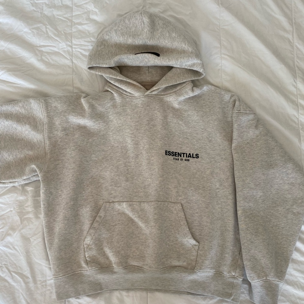 FEAR OF GOD Essentials Light Gray Hoodie